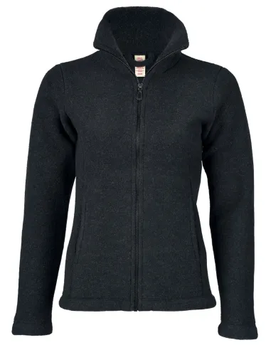 Dames Jas Merino Wol Fleece Engel Natur