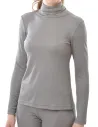 Zijden Dames Rib Colshirt Lange Mouw Alkena